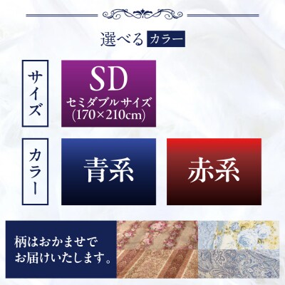 【訳あり】羽毛 布団 本掛け 柄おまかせ フランス産 ダウン93%【セミダブル】 [AYM038]