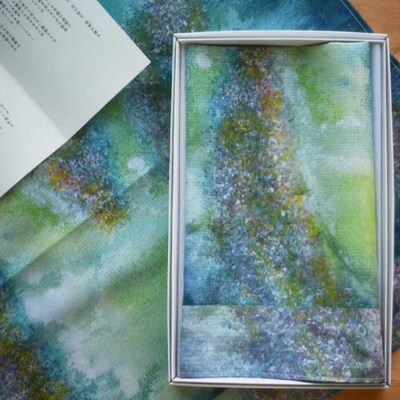 アートデザインスカーフ ヴェール・ドー(碧水)糸島市 / yaccka [ACN008]