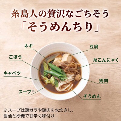 糸島郷土料理そうめんちり 1人前 糸島市 / Carna / そうめん ネギ [ALA057]