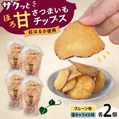 入江農園 さつまいもチップス(2種各2個)4個 糸島市 / いとのKIKORI [AFR004]