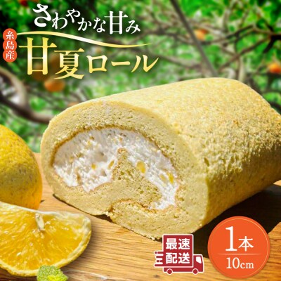 糸島甘夏みかんロールケーキ 1本 糸島市 / わかまつ農園 [AHB064]