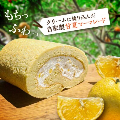 糸島甘夏みかんロールケーキ 1本 糸島市 / わかまつ農園 [AHB064]