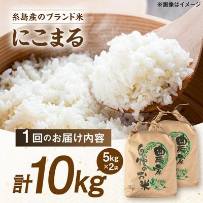 【全6回定期便】 にこまる 玄米品質1等米 白米 10kg 糸島市産 [AGR012]