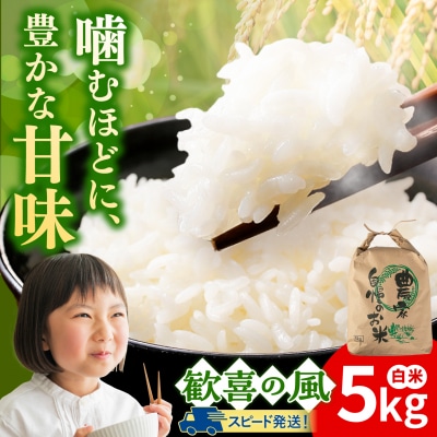 歓喜の風 白米 5kg 糸島市産 糸島市 / 糸島の恵み コメ こめ ご飯 [AGR003]