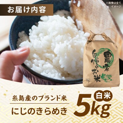 にじのきらめき 白米 5kg 糸島市産 糸島市 / 糸島の恵み コメ こめ ご飯 [AGR004]