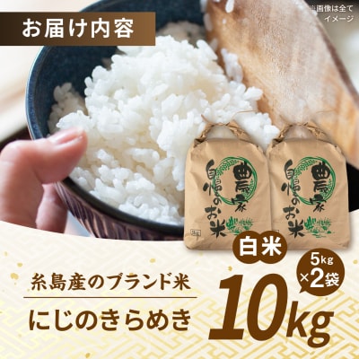 にじのきらめき 白米 10kg 糸島市産 糸島市 / 糸島の恵み コメ こめ ご飯 [AGR014]