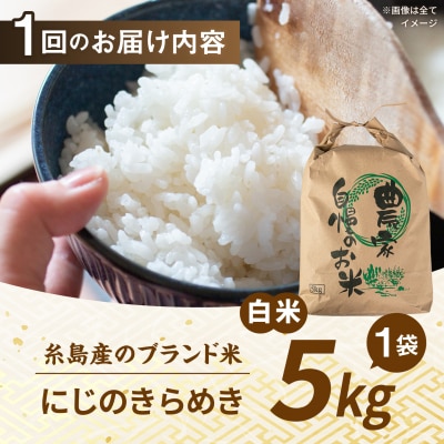 【全3回定期便】 にじのきらめき 白米 5kg  [AGR015]