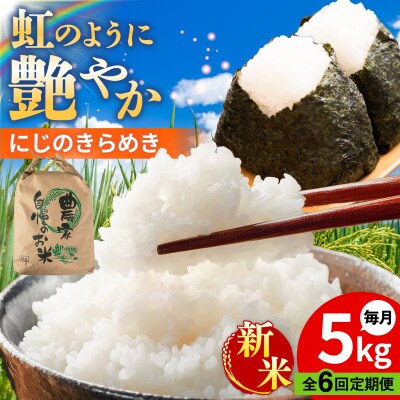 【全6回定期便】 にじのきらめき 白米 5kg [AGR016]
