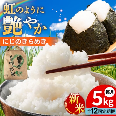 【全12回定期便】 にじのきらめき 白米 5kg [AGR017]
