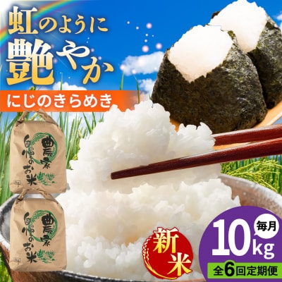 【全6回定期便】 にじのきらめき 白米 10kg 糸島市産 [AGR019]
