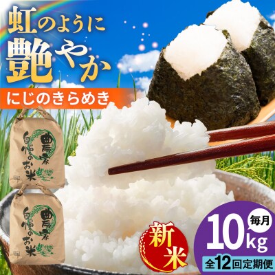 【全12回定期便】 にじのきらめき 白米 10kg 糸島市産 [AGR020]