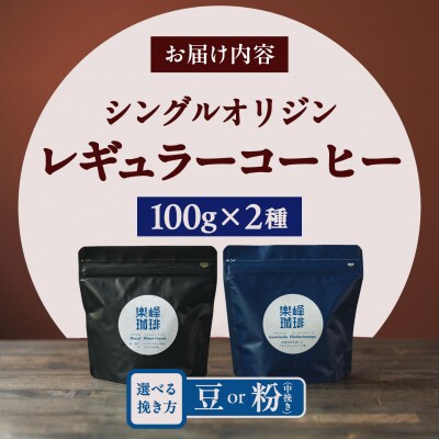 【自家焙煎】コクと深みのコーヒー 2種セット 糸島市 / 楽峰珈琲ロースター[ALR002]