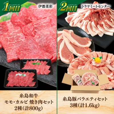 【全6回定期便】糸島・お肉定期便(充実コース) 毎月3-4人前 [AAH015]