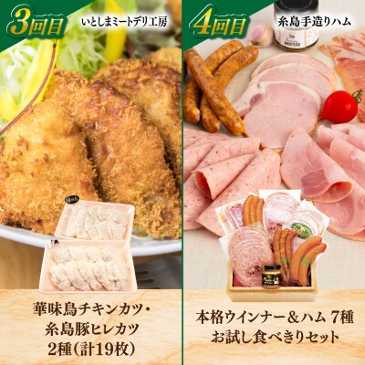 【全6回定期便】糸島・お肉定期便(充実コース) 毎月3-4人前 [AAH015]