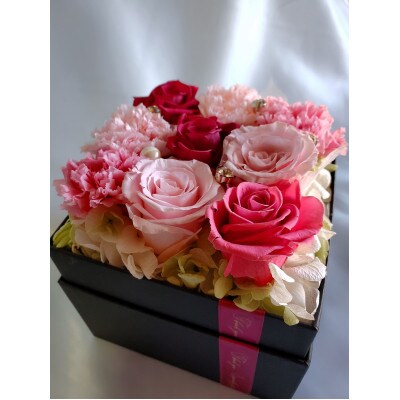 プリザーブドフラワー　スクエアBOX