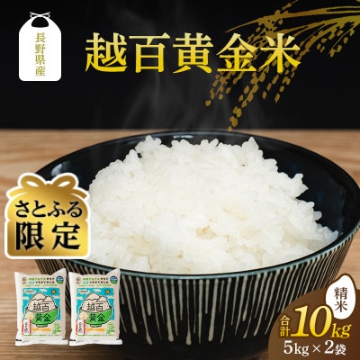 【さとふる限定】長野県産 越百黄金米(精米)5kg×2袋