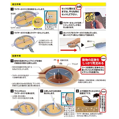 信英式ワイヤートラップ　小判型(12cm)【塩ビ式】