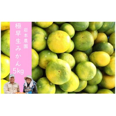 【令和6年収穫分先行受付】 岩本農園のゆら早生みかんちゃん5kg　LB6