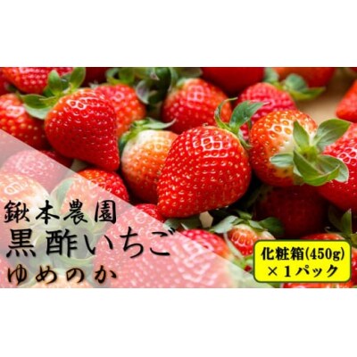 鍬本農園の黒酢いちご(ゆめのか) 化粧箱450g×1箱　N242
