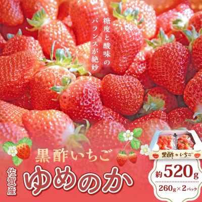 黒酢いちご(ゆめのか) 平パック260g×2パック　N239