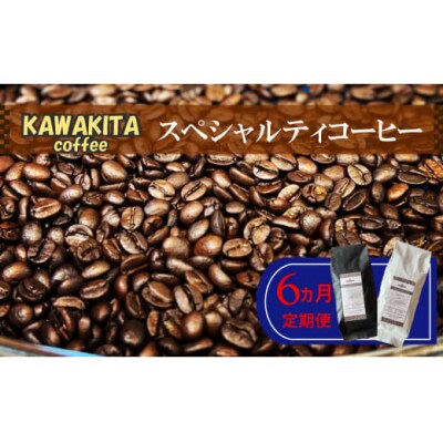 かわきたコーヒー スペシャルティコーヒー  定期便 6か月 200g×2種【豆】6カ月定期便　V8