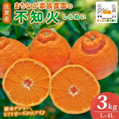 まちなが家族農園の不知火(しらぬい)3kgL60x1