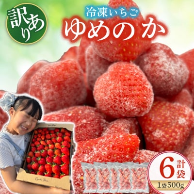 訳あり!太良町産「ゆめのか」冷凍いちご500g×6袋 OA9