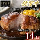 佐賀牛ハンバーグプレーン真空個包装 14個 NB51