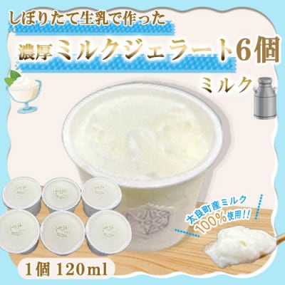 しぼりたて生乳で作った濃厚ミルクジェラート 6個セット NA23