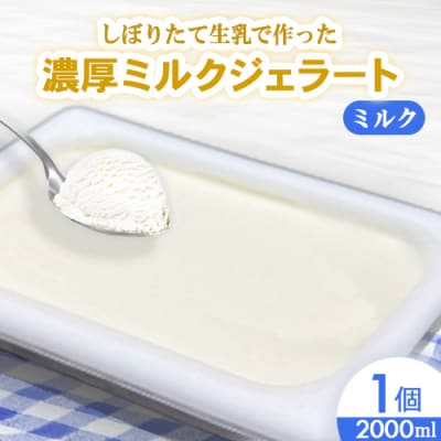 しぼりたて生乳で作った濃厚ミルクジェラート(2000ml) NB49