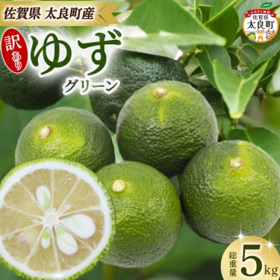 【訳あり】田島柑橘園&加工所のゆず(グリーン)5kg ND17