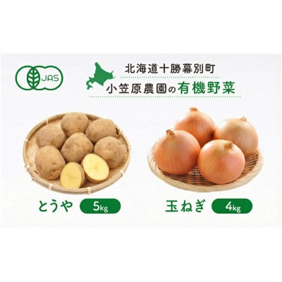 小笠原農園の有機野菜2種詰合せ(とうや5kg・玉ねぎ4kg)《秋出荷先行予約》[53690940]