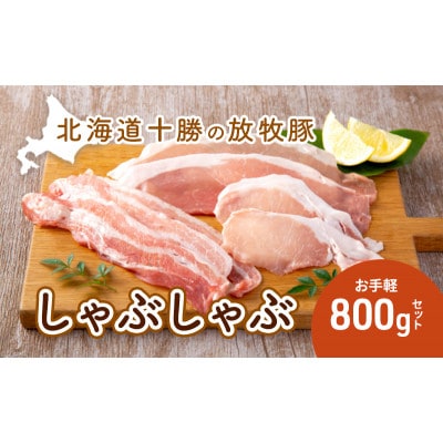 [53690798]北海道十勝の放牧豚「遊ぶた」お手軽しゃぶしゃぶ800gセット