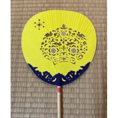 奈良団扇 黄色 1つ