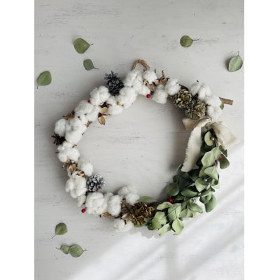 コットンボールのリースキット1