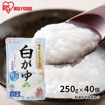 【防災】おかゆ　白がゆ250g×40個　アイリスオーヤマ[53750846]