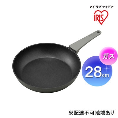取っ手一体型フライパン28cm(ガス)パールグレー DCF-G28 アイリス[53750961]