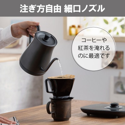 ケトル 電気ケトル 電気ポット 0.6L IKE-C601T-HA アッシュ[53751729]