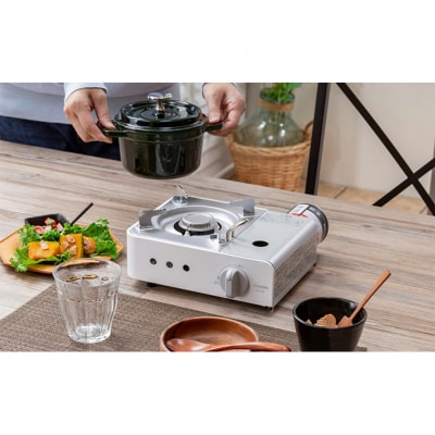 カセットコンロカセットコンロミニオフホワイト アイリスオーヤマ 卓上[53752618]
