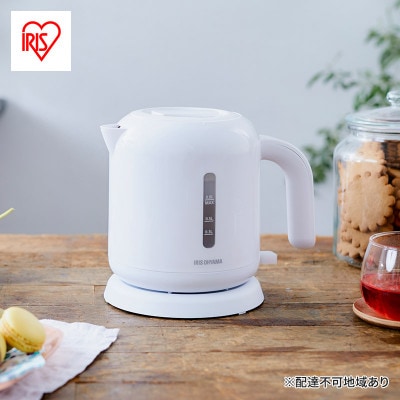 ケトル 電気 IKEB-800-W ホワイト ベーシックタイプ アイリスオーヤマ[53752221]