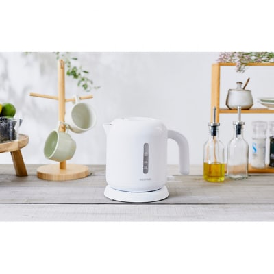 ケトル 電気 IKEB-800-W ホワイト ベーシックタイプ アイリスオーヤマ[53752221]