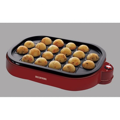 ホットプレート たこ焼き器 たこ焼き2WAYプレート ITY-20WA-R[53752233]
