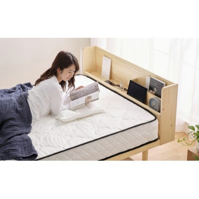 宮付き高耐荷重すのこベッド ナチュラル　アイリスオーヤマ[53752878]