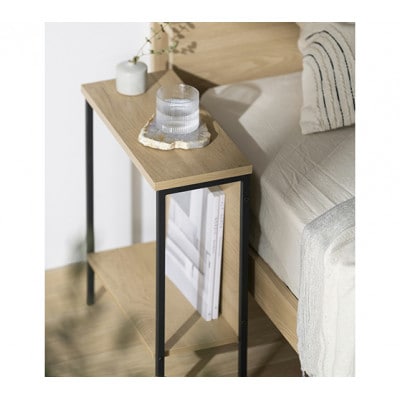 テーブル サイドテーブル　ナチュラル/ブラック アイリスオーヤマ[53752658]