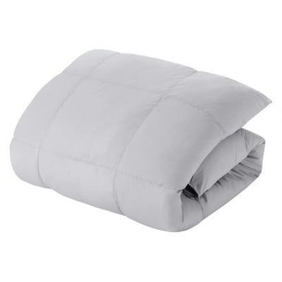 人工羽毛立体二層掛け布団(シングルサイズ)グレー アイリスオーヤマ[53752667]