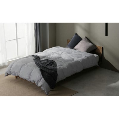 人工羽毛立体二層掛け布団(セミダブルサイズ)グレー アイリスオーヤマ[53752668]