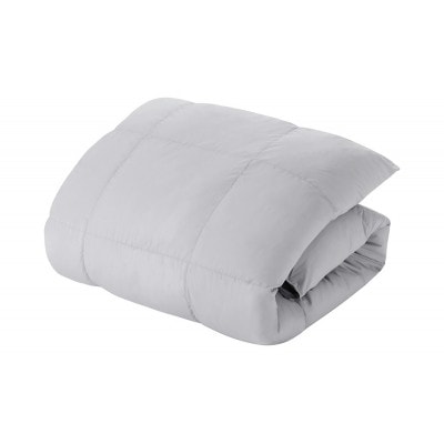 人工羽毛立体二層掛け布団(ダブルサイズ) グレー アイリスオーヤマ[53752669]