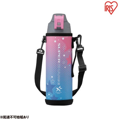 キッズ 1L 直飲み 真空断熱ダイレクトボトル ピンク アイリスオーヤマ[53752678]