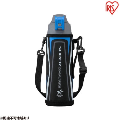 キッズ 1L 直飲み 真空断熱ダイレクトボトル ブラック アイリスオーヤマ[53752679]