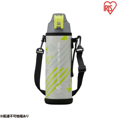 キッズ 1L 直飲み 真空断熱ダイレクトボトル  グレー アイリスオーヤマ[53752680]